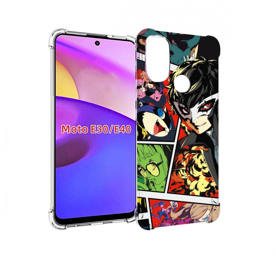 

Чехол бампер MyPads Persona 5 art для Motorola Moto E30., Прозрачный, Tocco