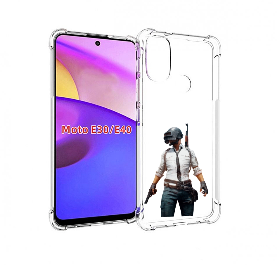 

Чехол бампер MyPads PUBG-2 для Motorola Moto E30., Прозрачный, Tocco
