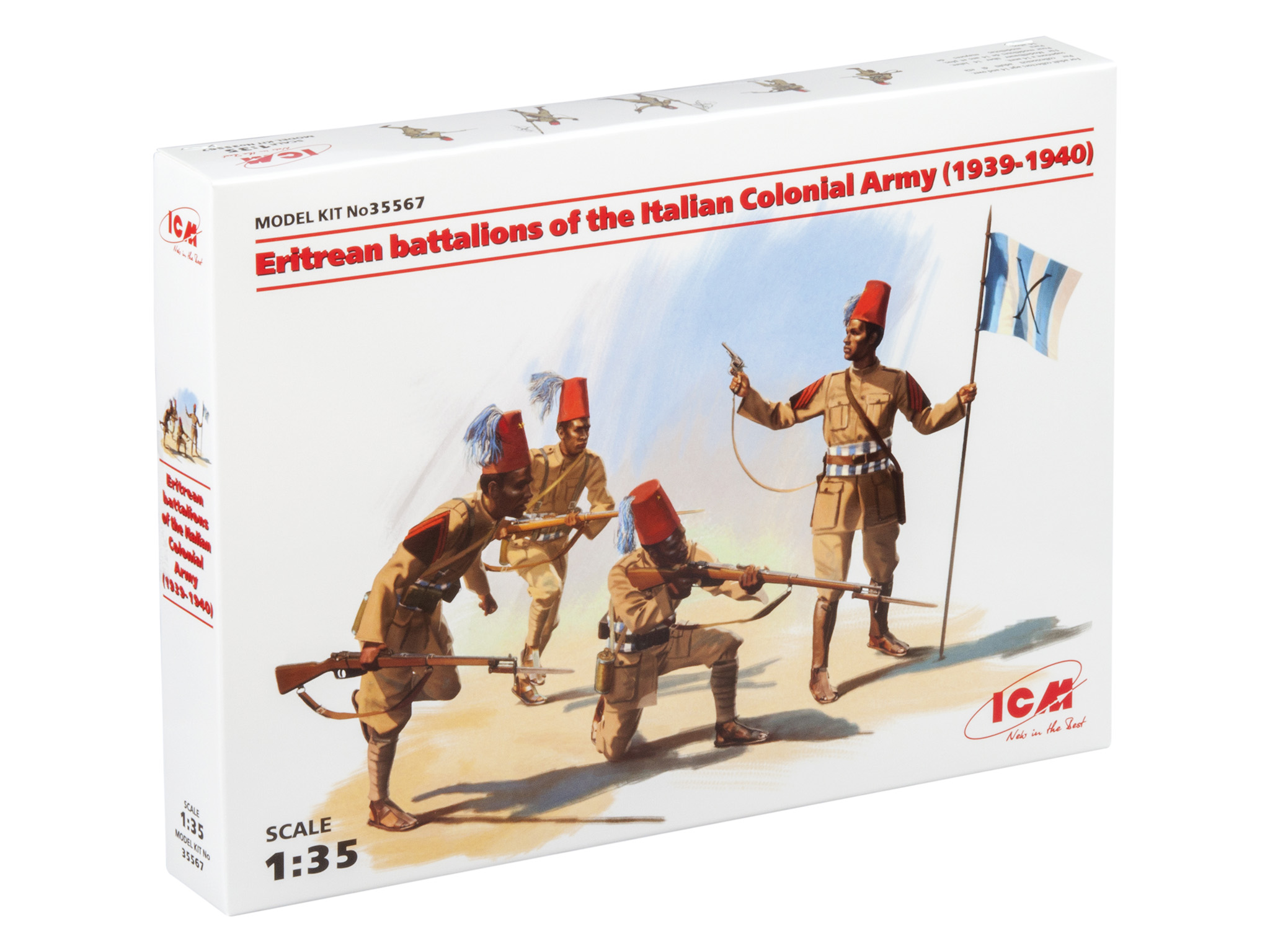 

Сборная модель ICM 1/35 Эритрейские батальоны колониальной армии Италии 1939-1940гг 35567