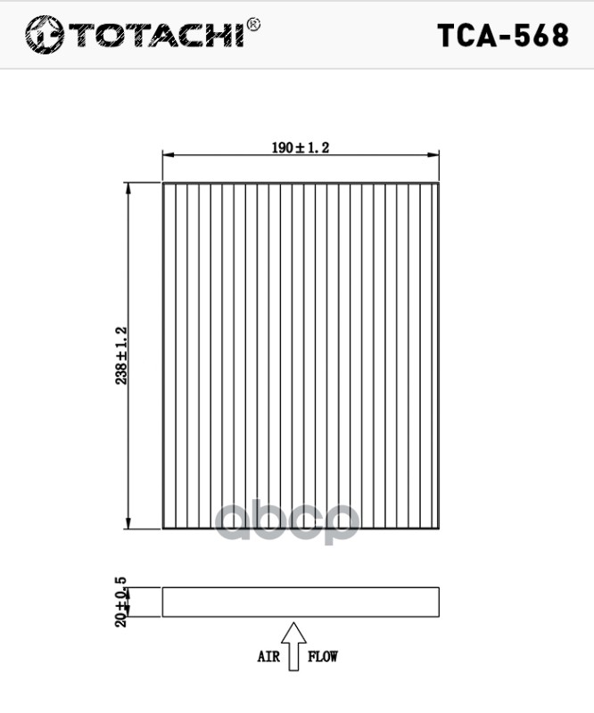 

Фильтр Салона Totachi Tca-568 971330z000 Cu24004 TOTACHI арт. TCA568