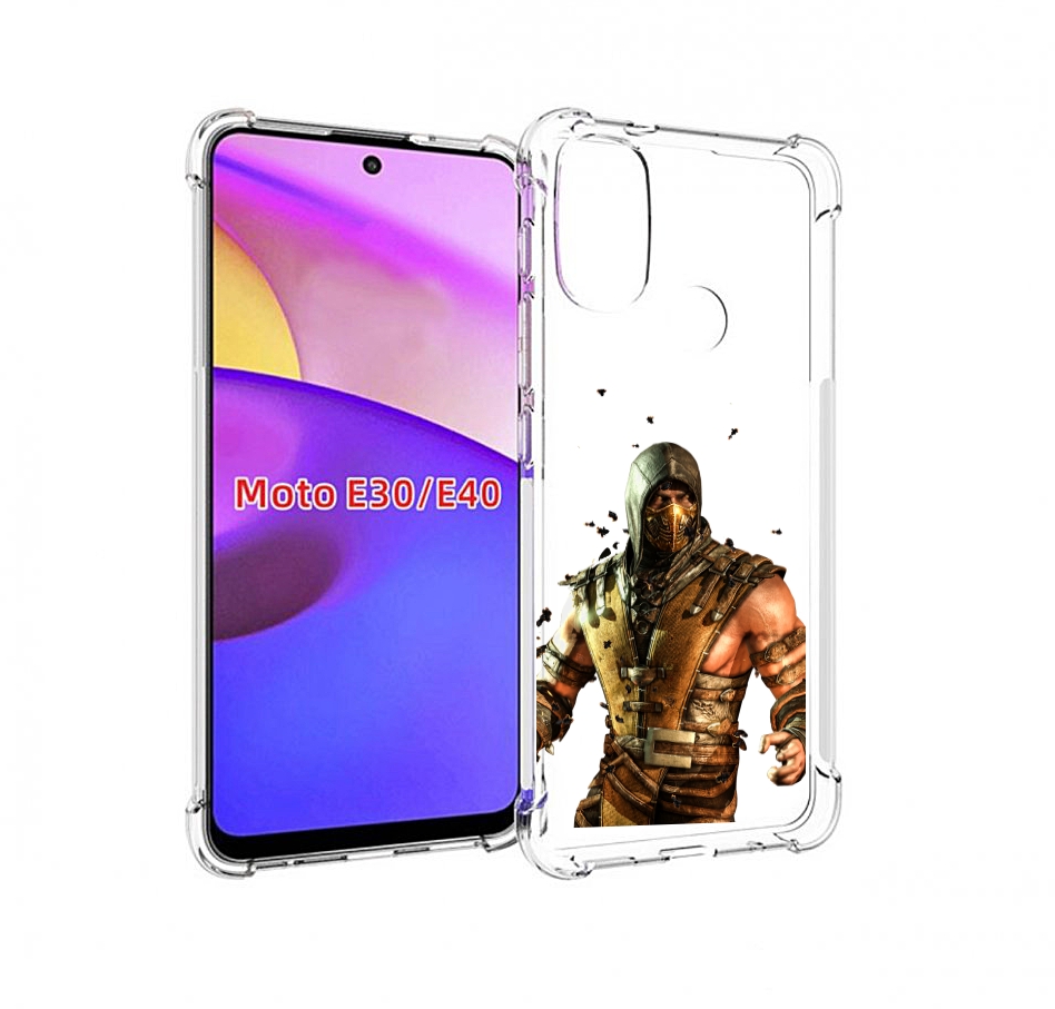

Чехол бампер MyPads Mortal Kombat scorpion для Motorola Moto E30, Прозрачный, Tocco