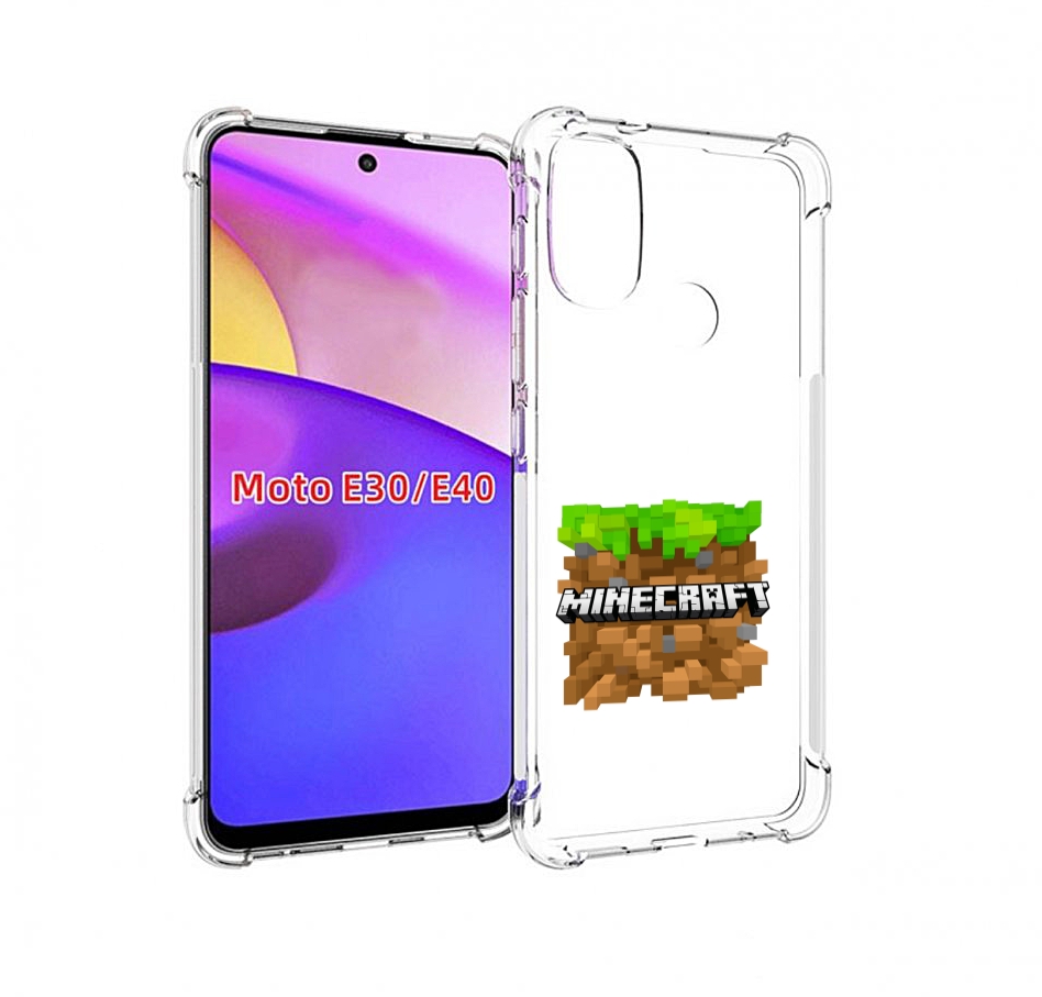 

Чехол бампер MyPads Minecraft-2 для Motorola Moto E30., Прозрачный, Tocco
