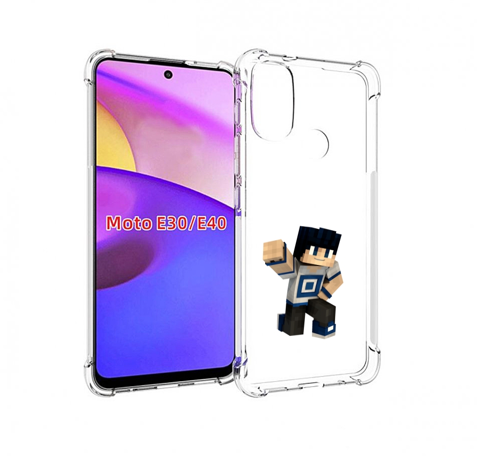 

Чехол бампер MyPads Minecraft-1 для Motorola Moto E30., Прозрачный, Tocco
