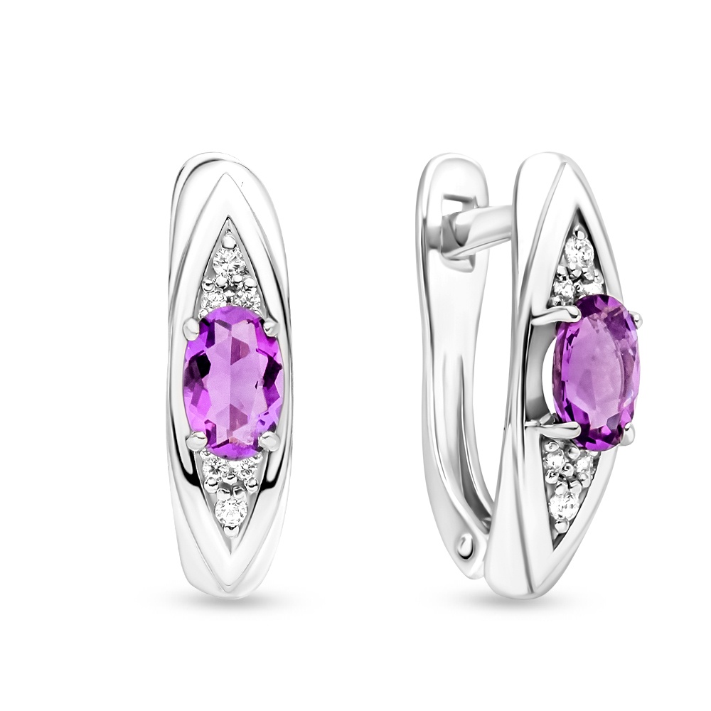 

Серьги из серебра с аметистом 585Gold 702009411, 702009411