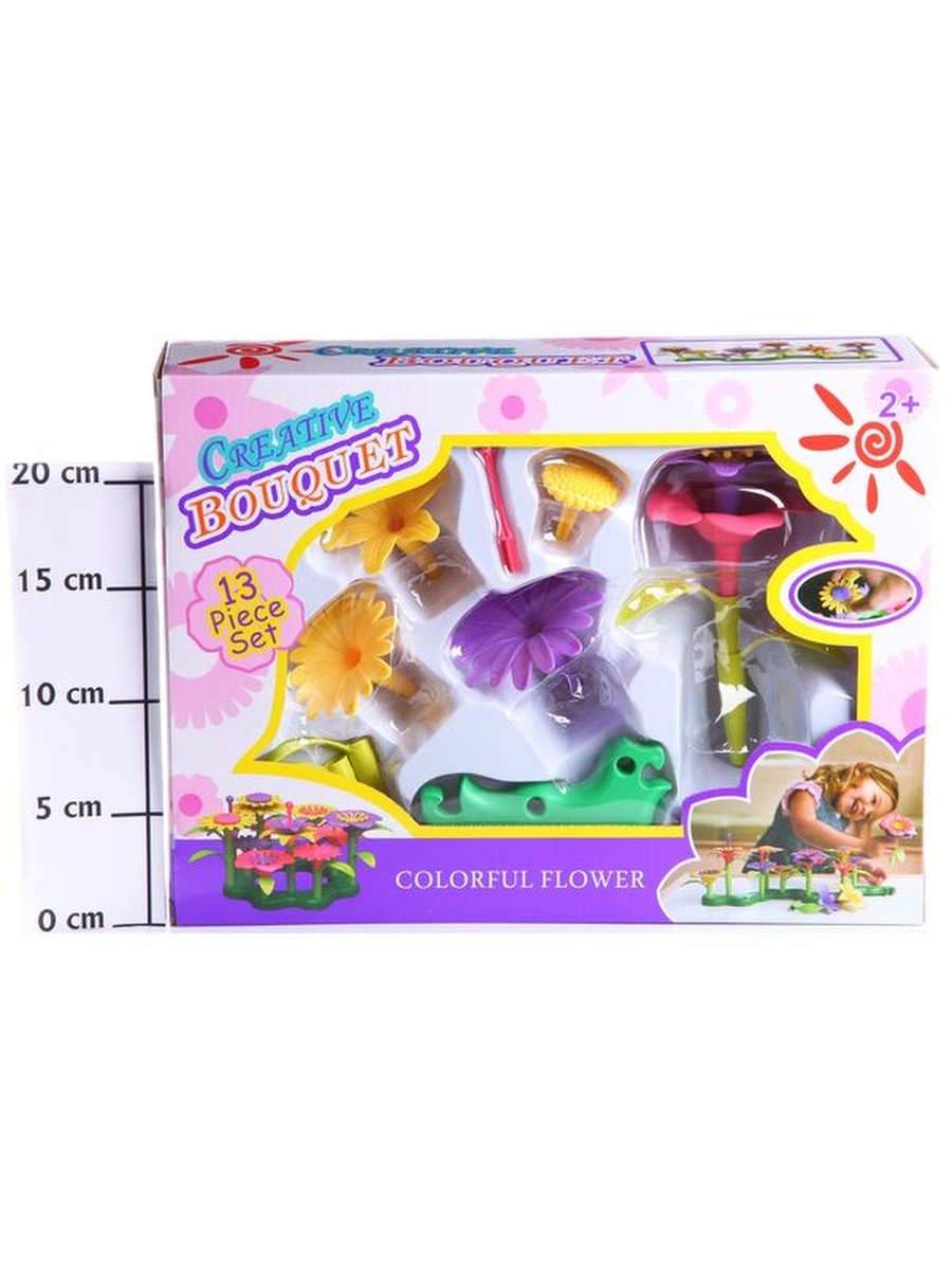 

Игровый набор, креативный букет, 13 предм., 33х24х8,5 см.
