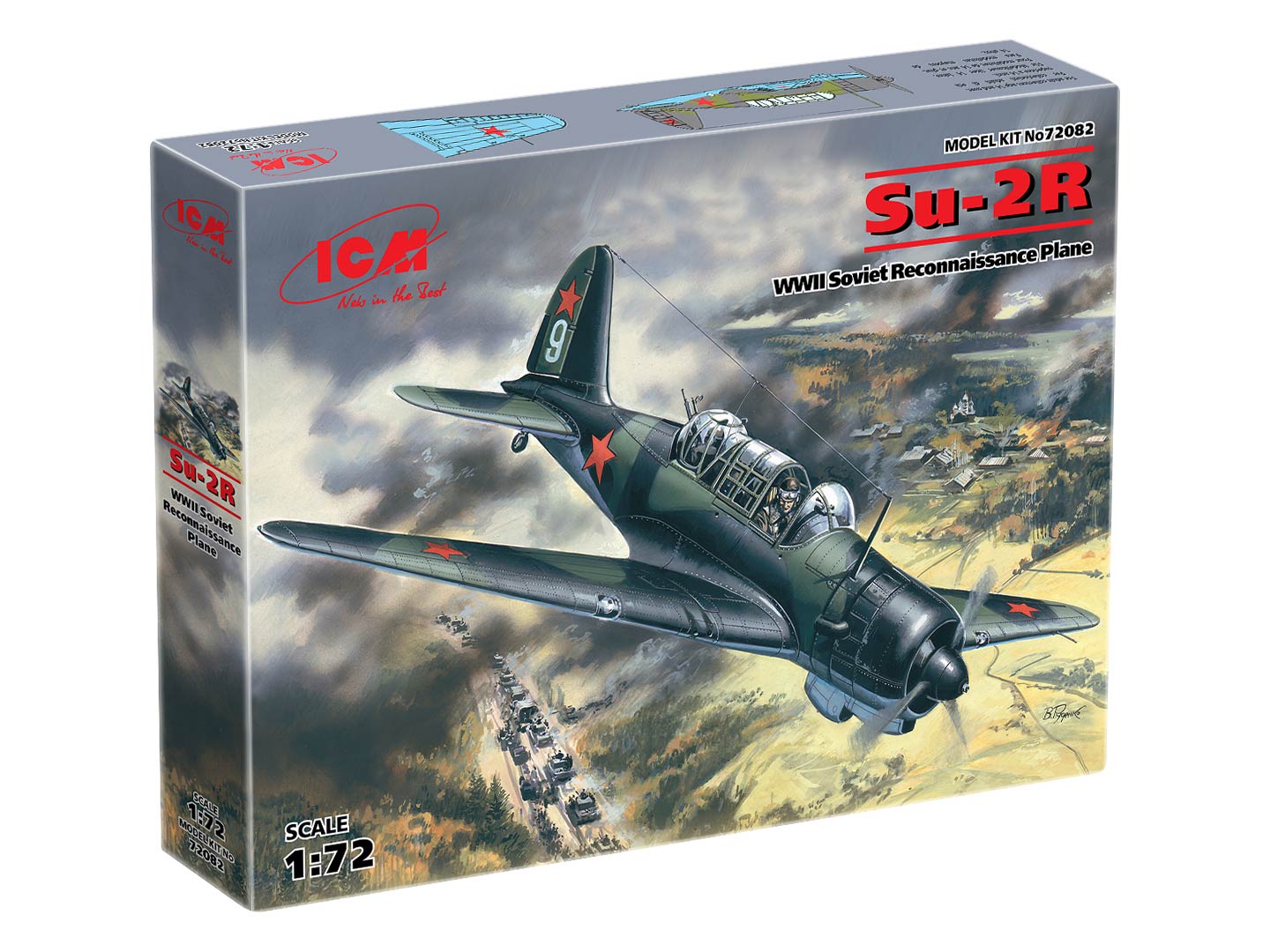 

Сборная модель ICM 1/72 Советский самолет-разведчик 2МВ Су-2 Р 72082