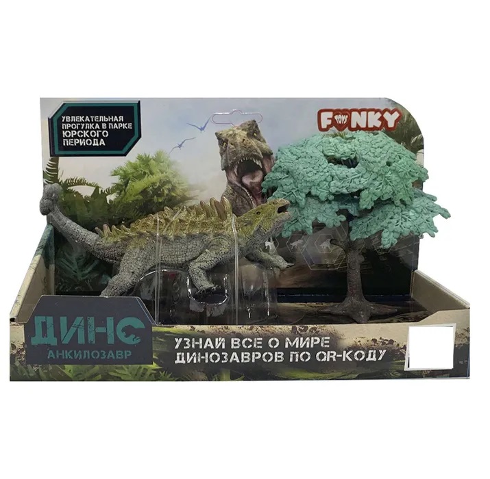 Игровая фигурка Funky Toys Динозавр Анкилозавр зеленый 14 см