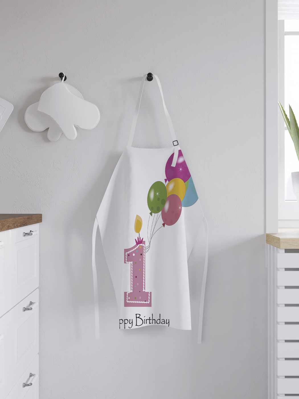 

Фартук женский для готовки JoyArty "Летающий годик", универсальный размер, Желтый