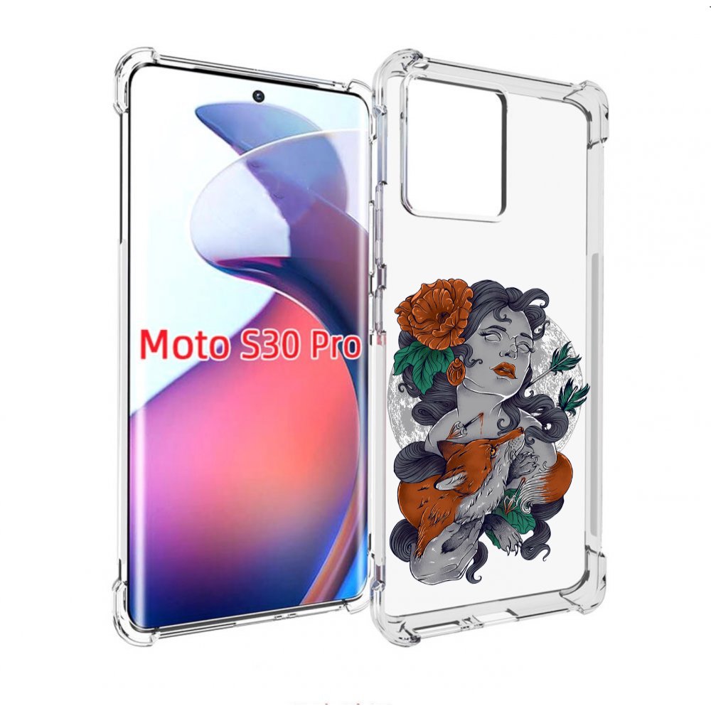 

Чехол MyPads темная девушка с лисой для Motorola Moto S30 Pro, Прозрачный, Tocco
