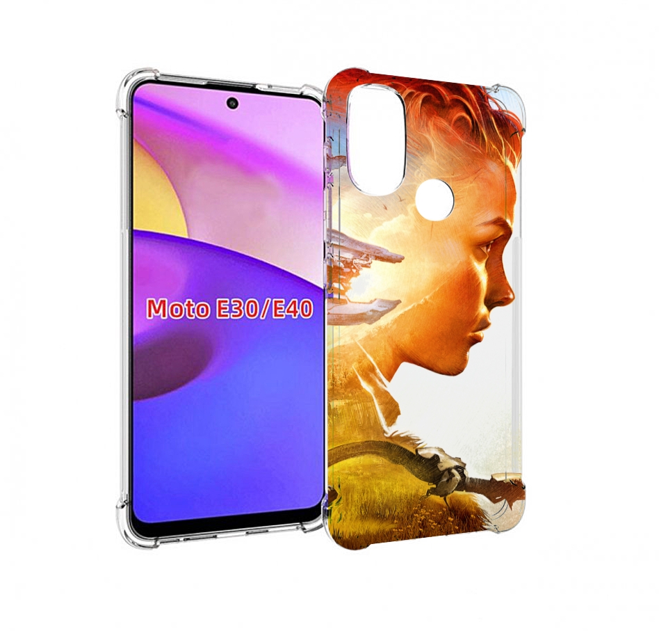 

Чехол бампер MyPads Horizon Zero Dawn art для Motorola Moto E30., Прозрачный, Tocco