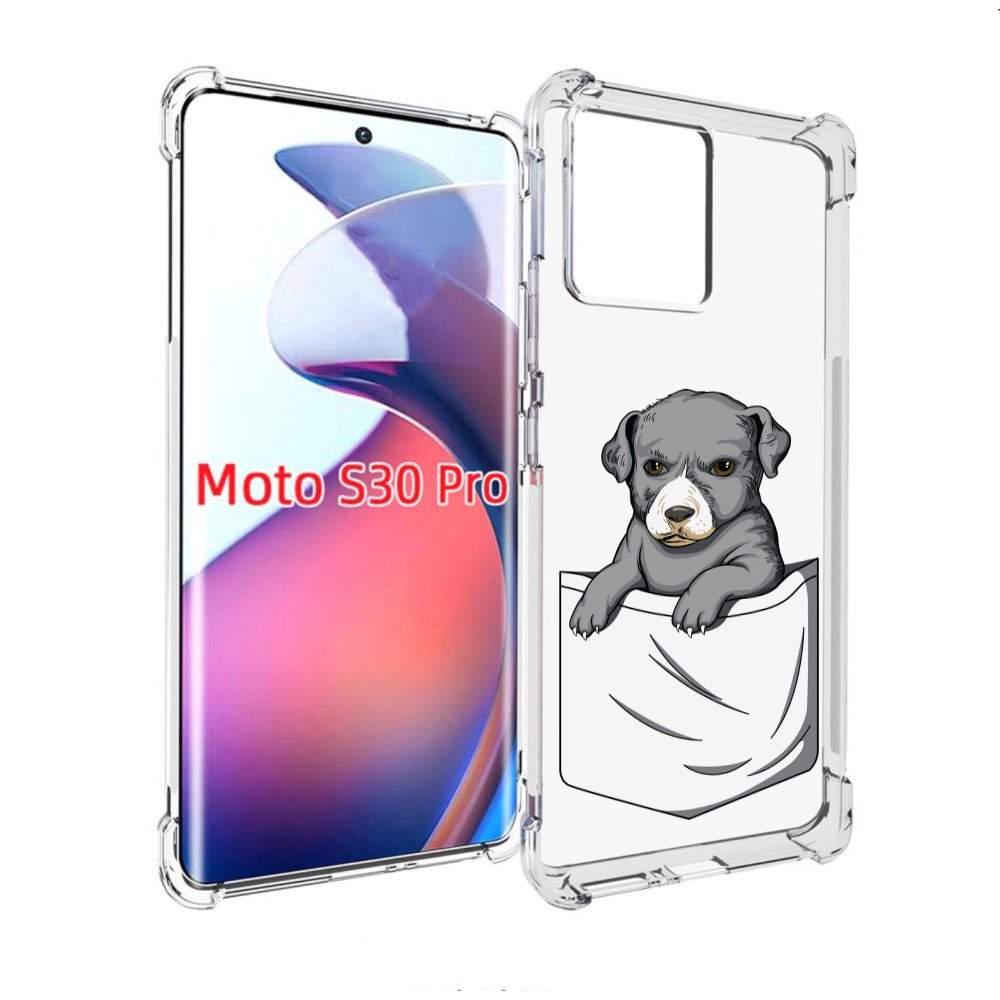 

Чехол MyPads собачка в кармане для Motorola Moto S30 Pro, Прозрачный, Tocco