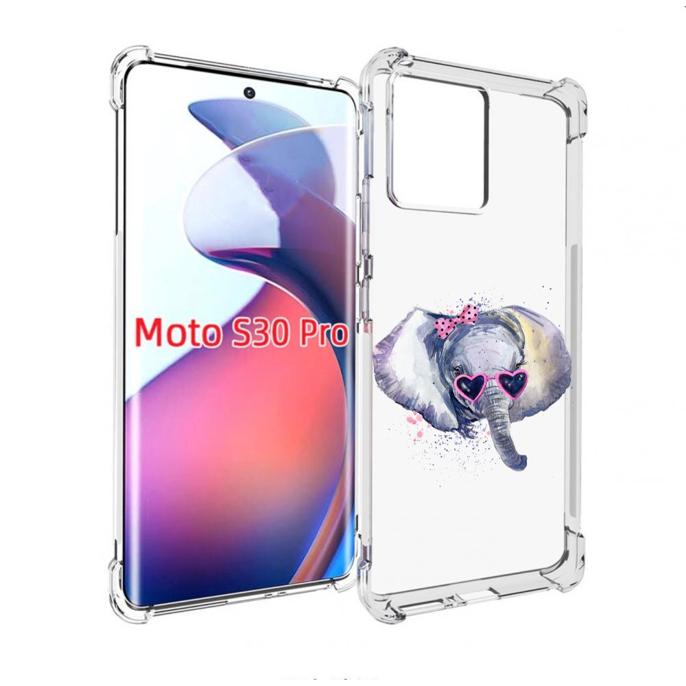

Чехол MyPads слоник в очках для Motorola Moto S30 Pro, Прозрачный, Tocco