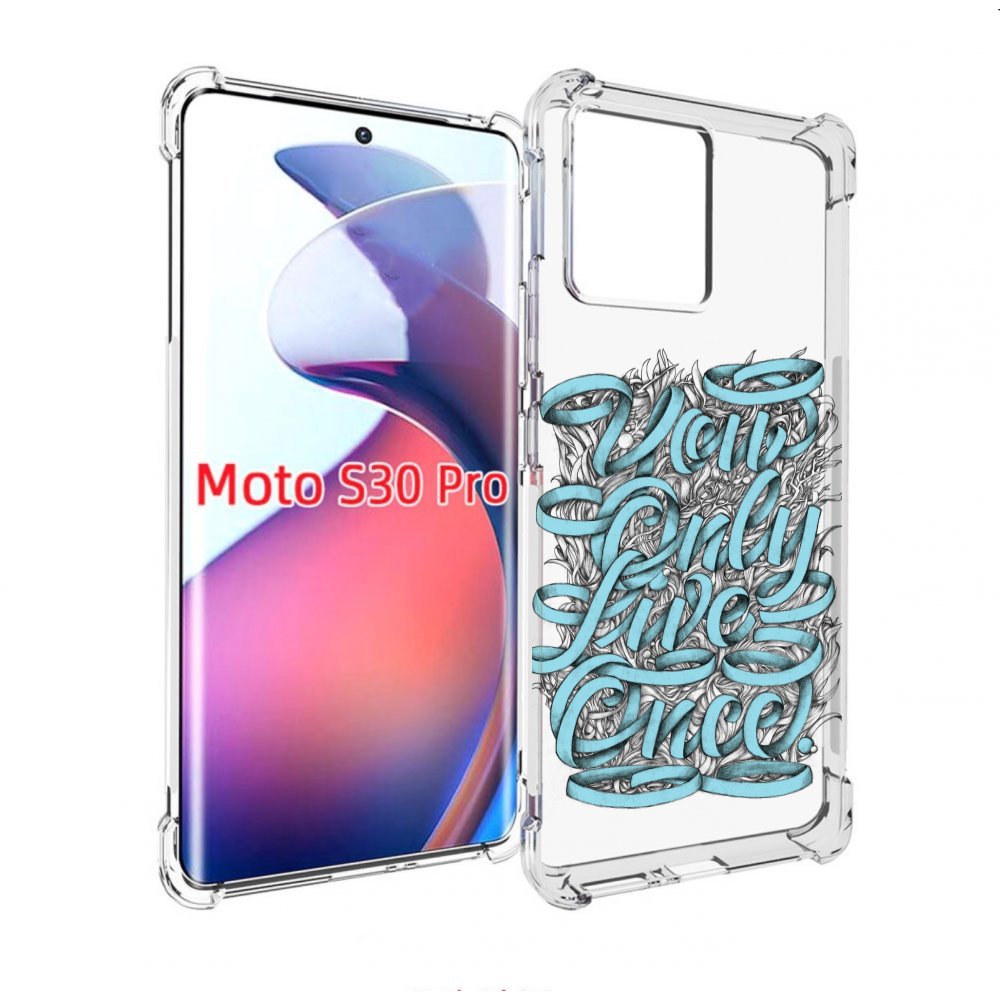 

Чехол MyPads слова из ленты абстракция для Motorola Moto S30 Pro, Прозрачный, Tocco