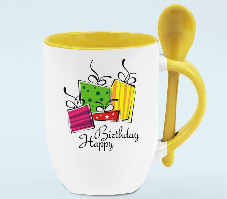 

Кружка CoolPodarok День рождение. Happy birthday