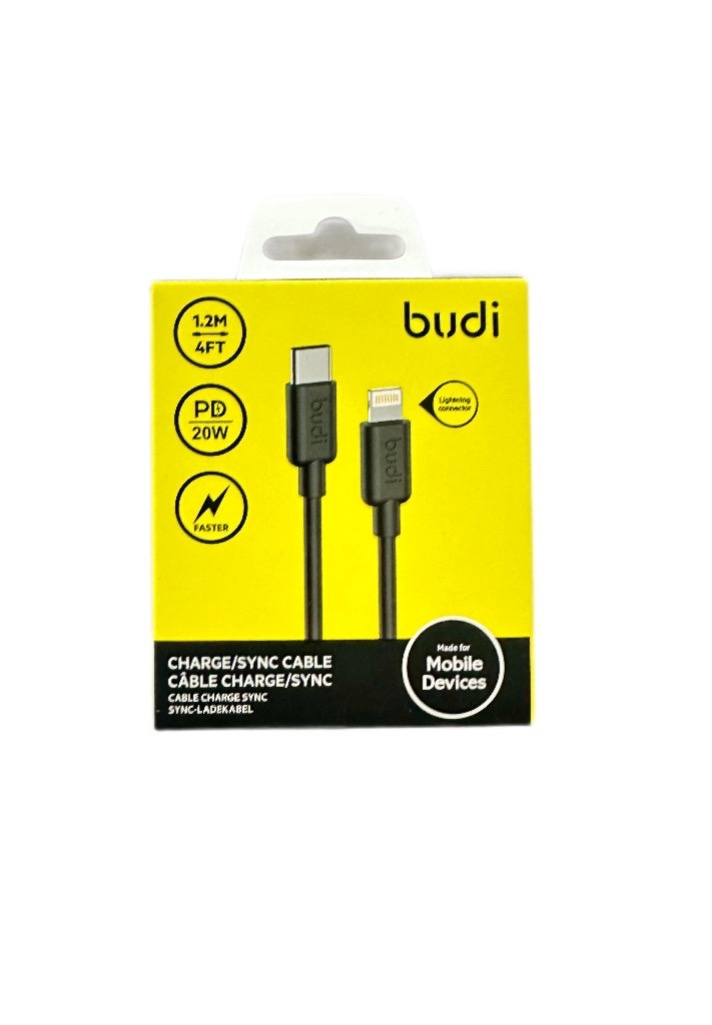 Кабель Budi Type-C to Lightning DC230TL12BS PD20W 1,2 метра