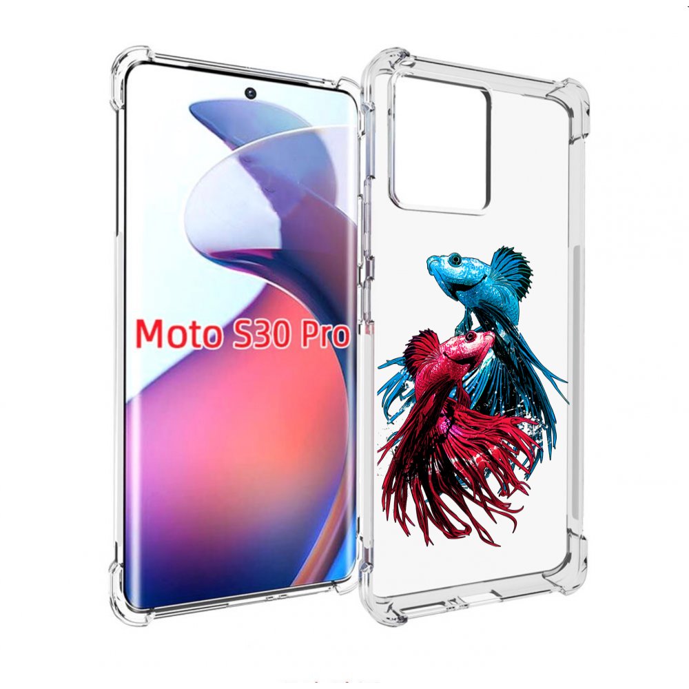 

Чехол MyPads рыбы петушки для Motorola Moto S30 Pro, Прозрачный, Tocco