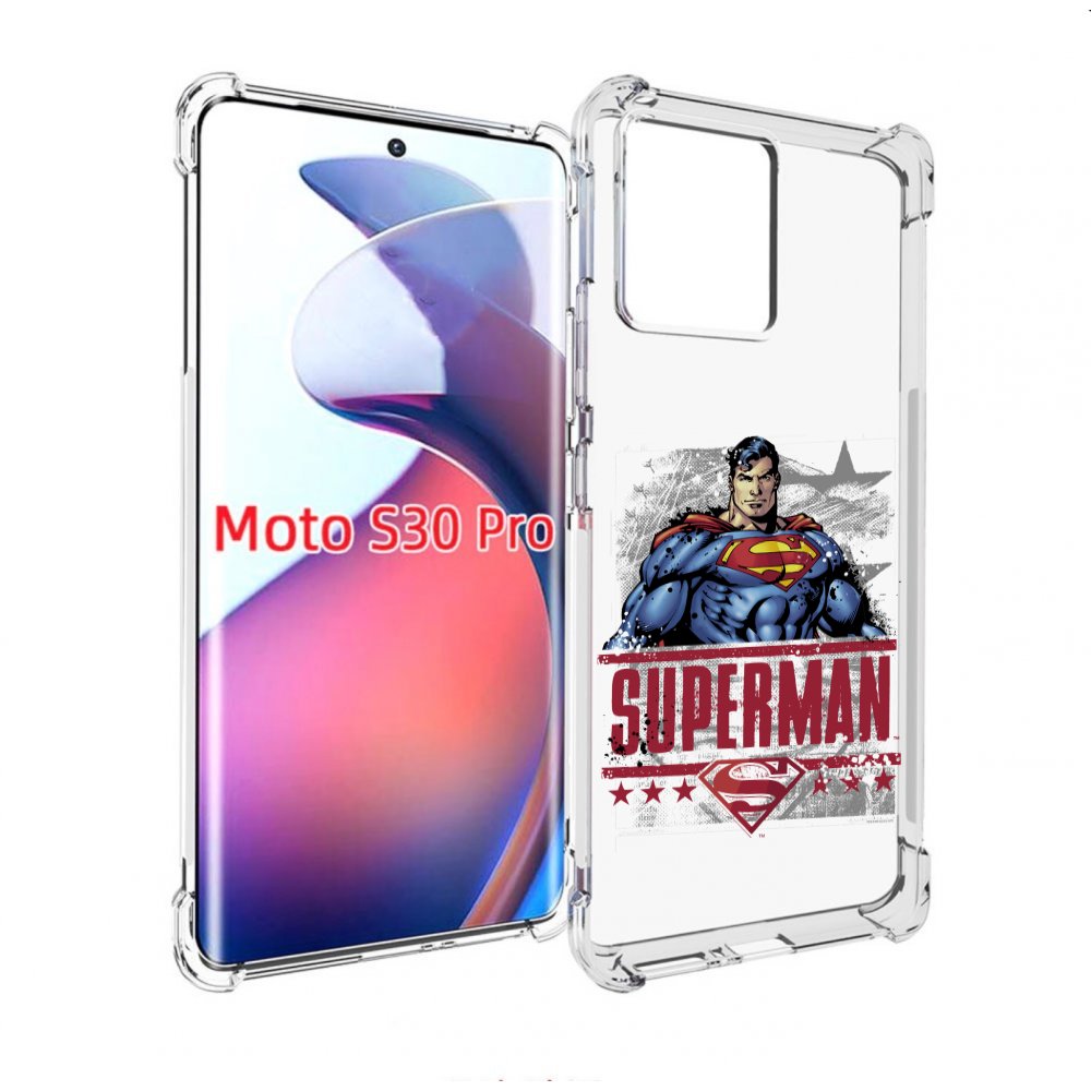 

Чехол MyPads рисунок супермен для Motorola Moto S30 Pro, Прозрачный, Tocco