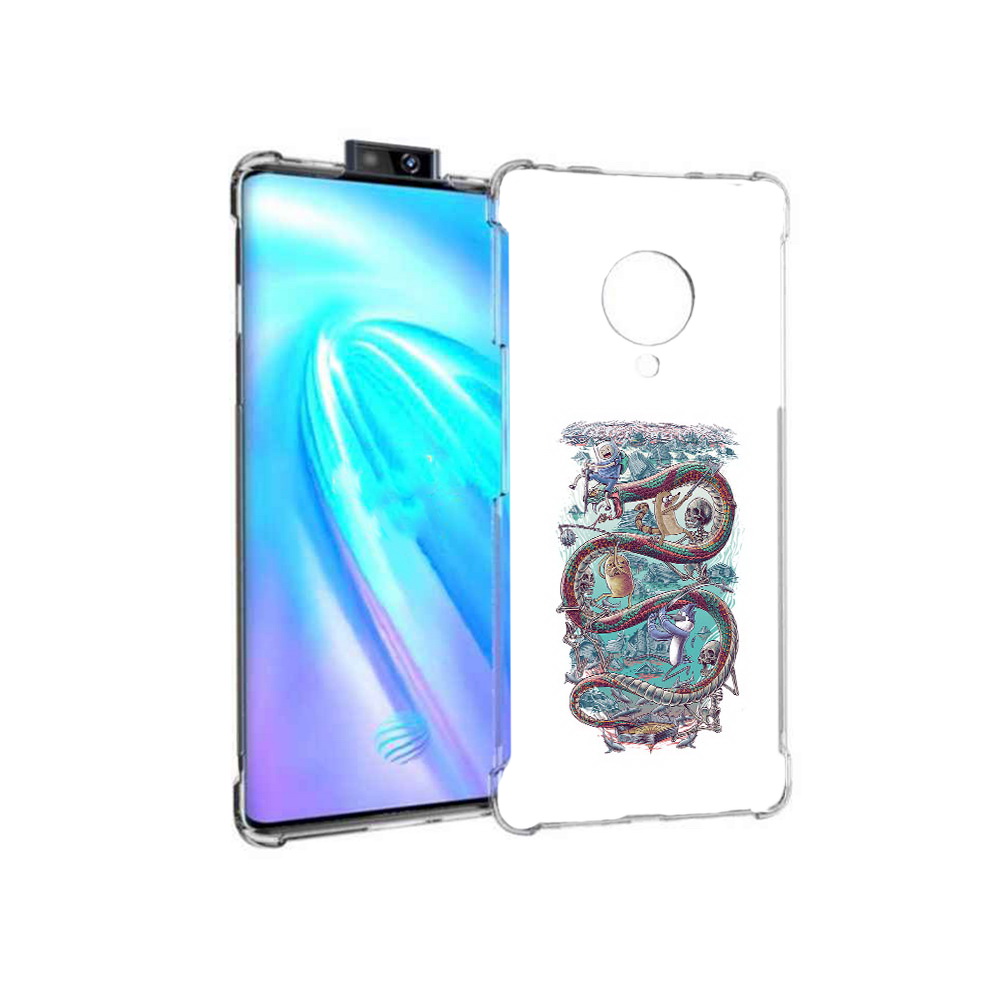 

Чехол MyPads Tocco для Vivo NEX 3 время приключений страшилка (PT136035.381.280), Прозрачный, Tocco