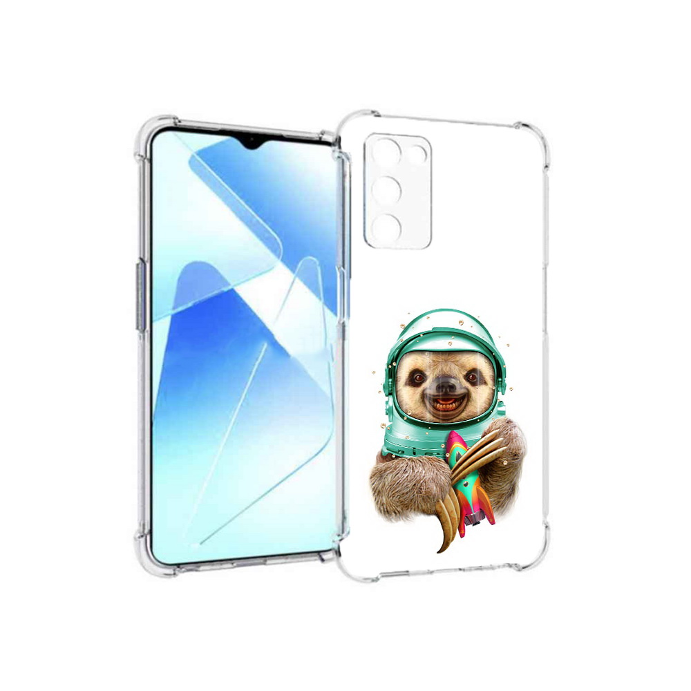 

Чехол MyPads Tocco для Infinix Zero X Pro Ленивец астронавт, Прозрачный, Tocco