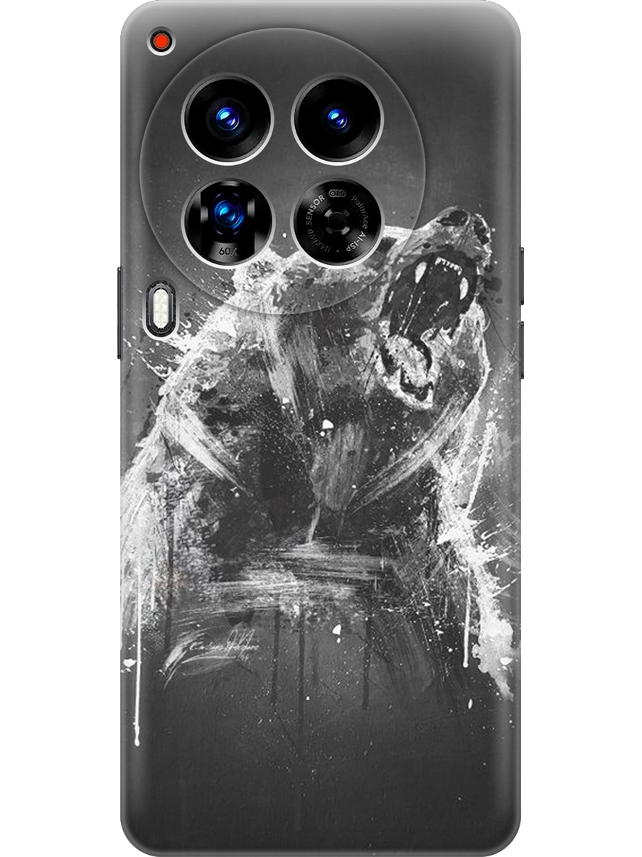 

Силиконовый чехол на Tecno Camon 30 Premier 5g с принтом "Разъяренный медведь", Прозрачный;коричневый;серый;черный, 782633013