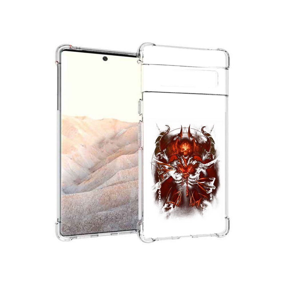 

Чехол MyPads Tocco для Google Pixel 6 Pro яркий демон, Прозрачный, Tocco