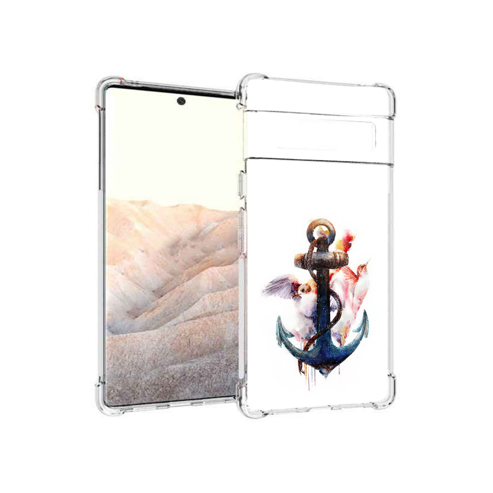 

Чехол MyPads Tocco для Google Pixel 6 Pro якорь с птицами, Прозрачный, Tocco