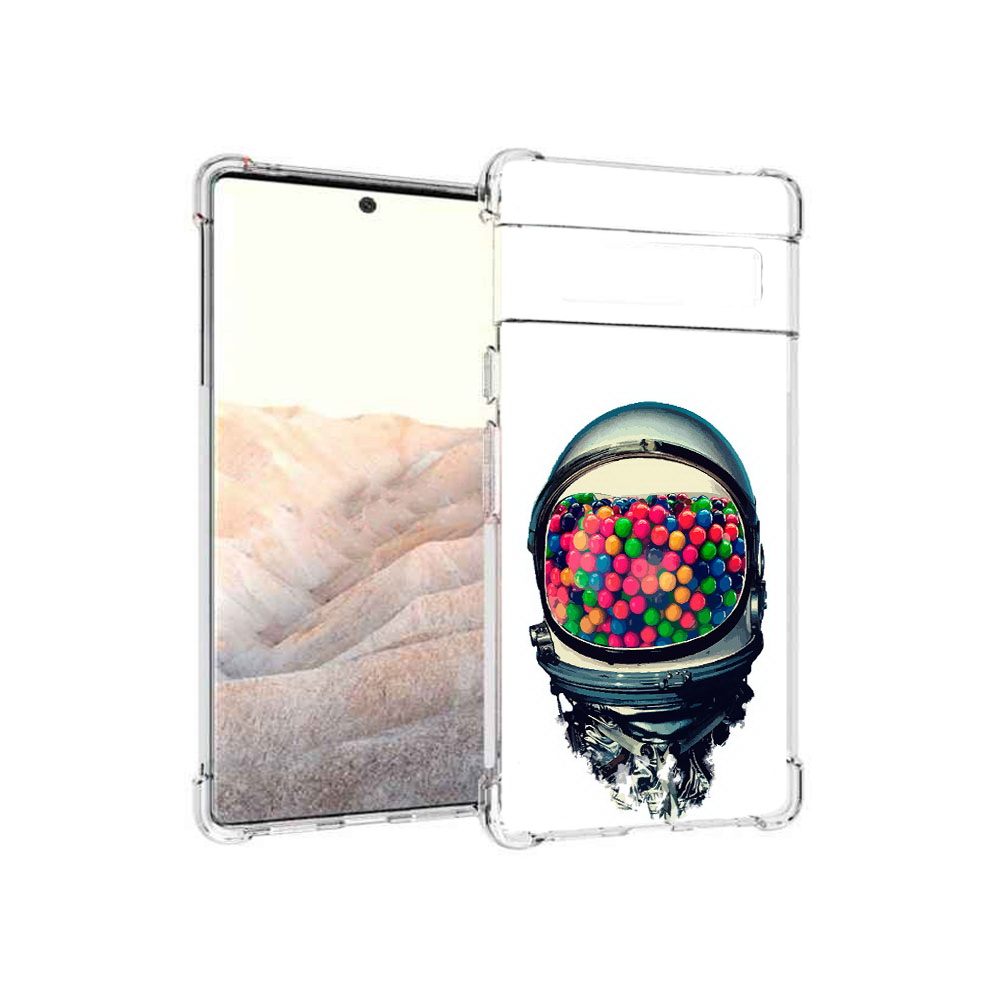

Чехол MyPads Tocco для Google Pixel 6 Pro шлем космонавта, Прозрачный, Tocco