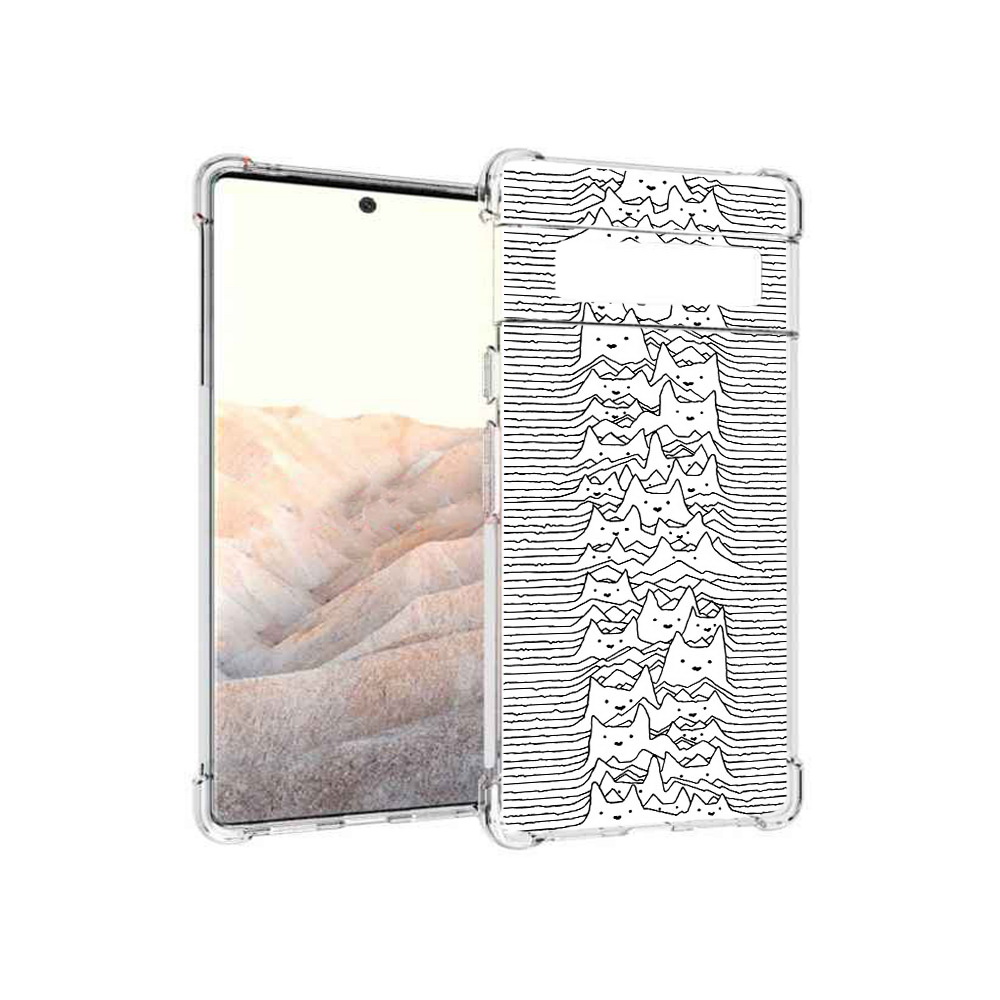 

Чехол MyPads Tocco для Google Pixel 6 Pro черно белые коты 3D, Прозрачный, Tocco