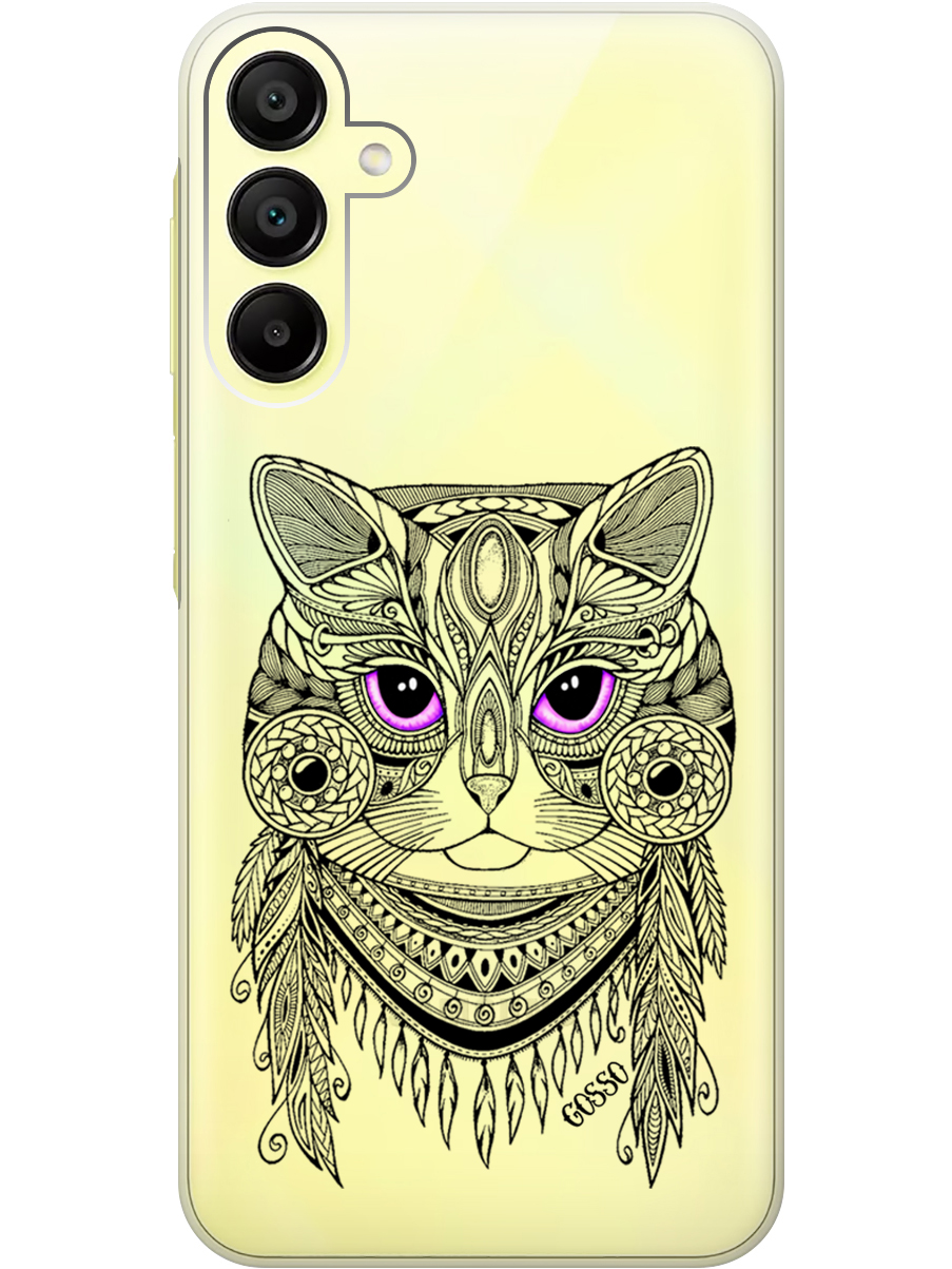 

Силиконовый чехол на Samsung Galaxy A15 с рисунком "Grand Cat" прозрачный, Прозрачный;фиолетовый;черный, 20012138