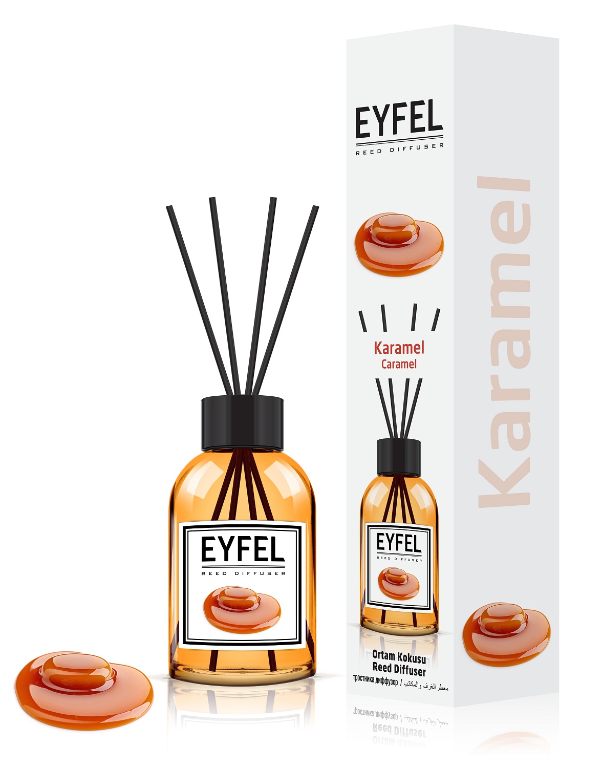 фото Аромадиффузор диффузор ароматический eyfel caramel (карамель) 110 мл