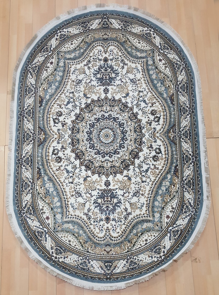 фото Ковер brillant 104 овал голубой 80х150 sofia rugs