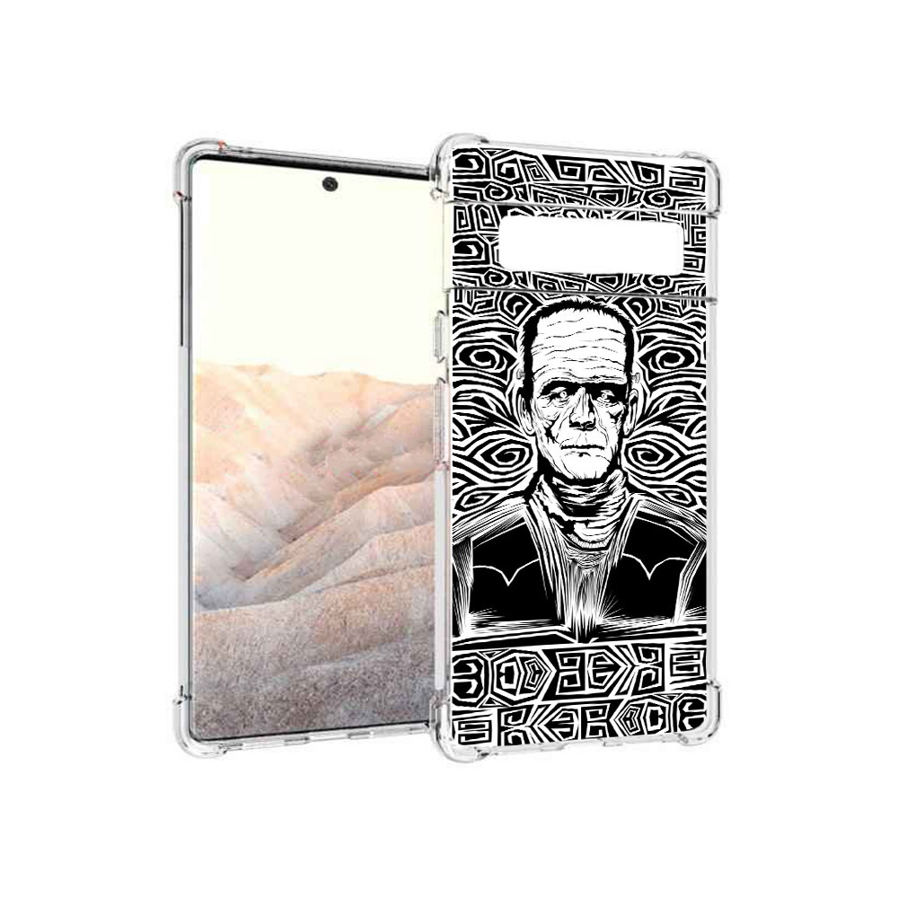 

Чехол MyPads Tocco для Google Pixel 6 Pro франкенштейн черно белый, Прозрачный, Tocco