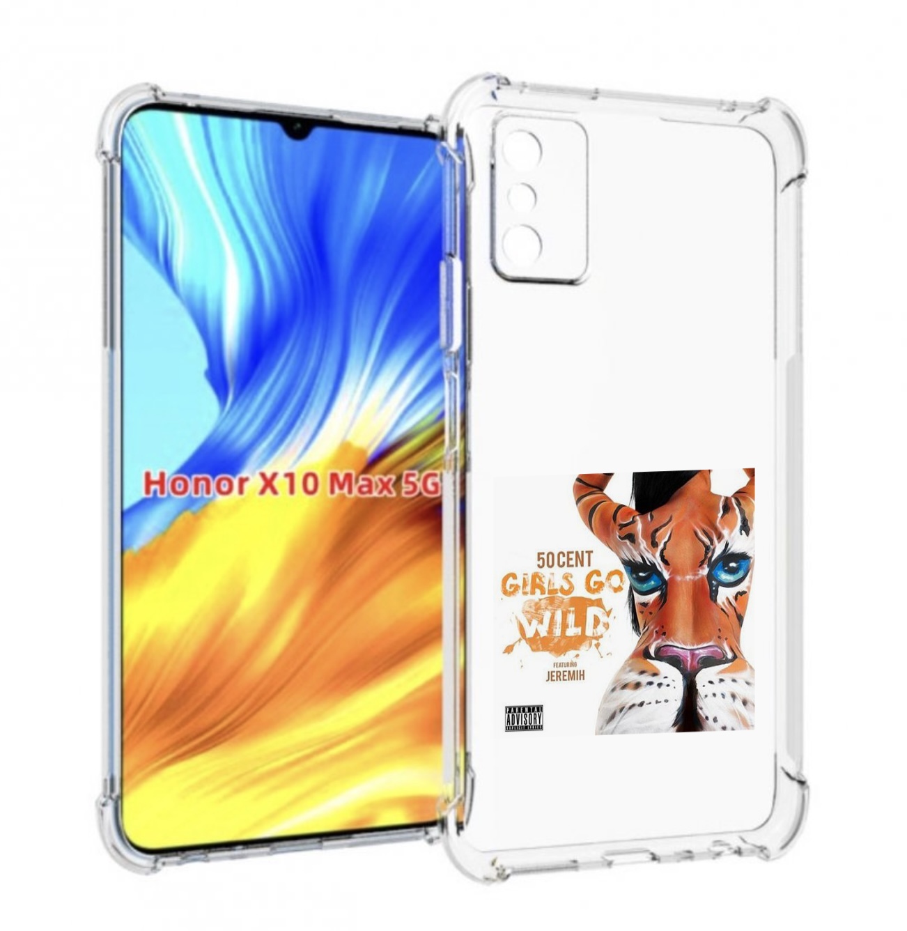 

Чехол MyPads 50 Cent Feat для Honor X10 Max, Прозрачный, Tocco
