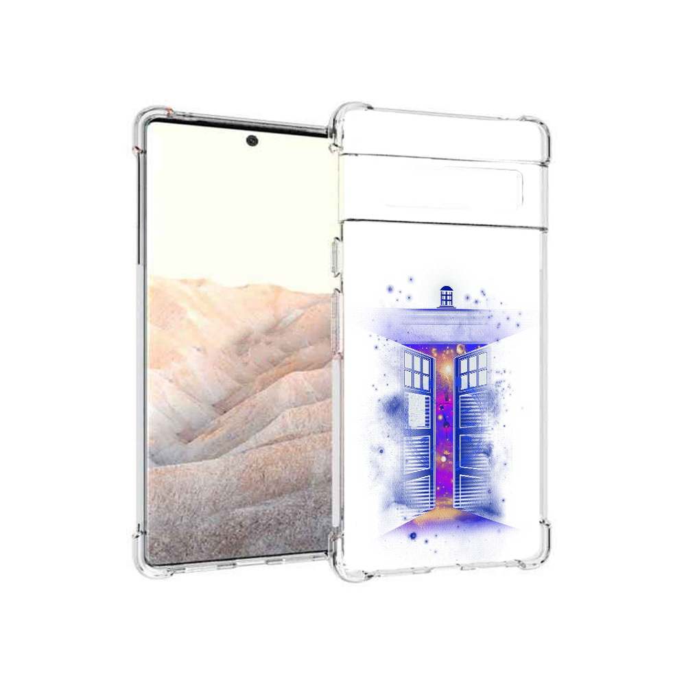 

Чехол MyPads Tocco для Google Pixel 6 Pro фиолетовый уголок абстракция, Прозрачный, Tocco