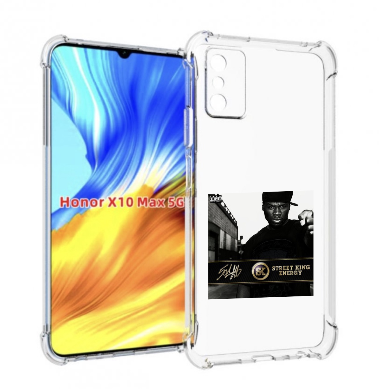 

Чехол MyPads 50 Cent - Street King Energy для Honor X10 Max, Прозрачный, Tocco