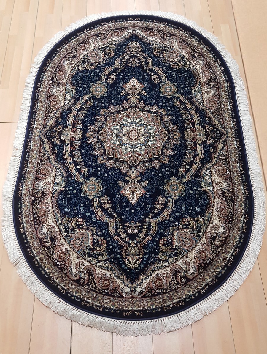 фото Ковер abr prestig 4027a овал т.синий 250х350 sofia rugs