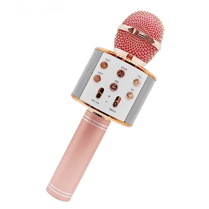 

Микрофон-колонка NoBrand 4434.1 Pink/Gold, 4434.1