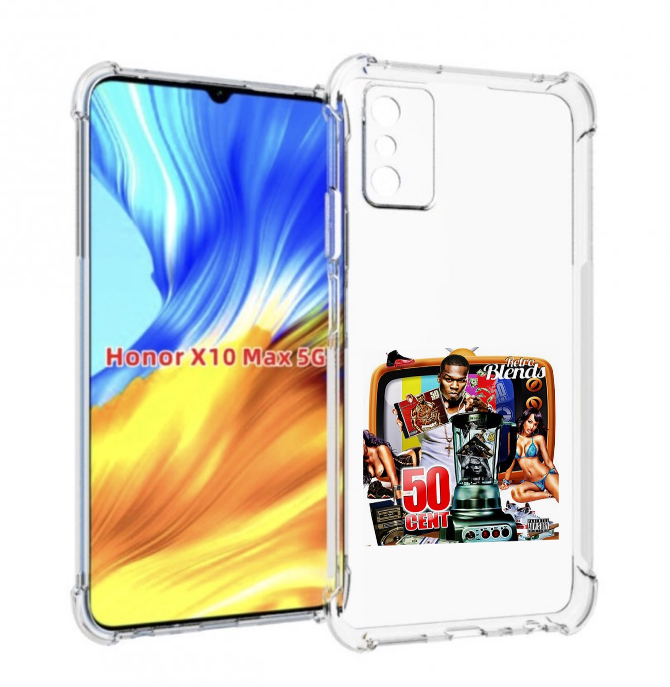 

Чехол MyPads 50 Cent - Retro 50 Cent Blends для Honor X10 Max, Прозрачный, Tocco