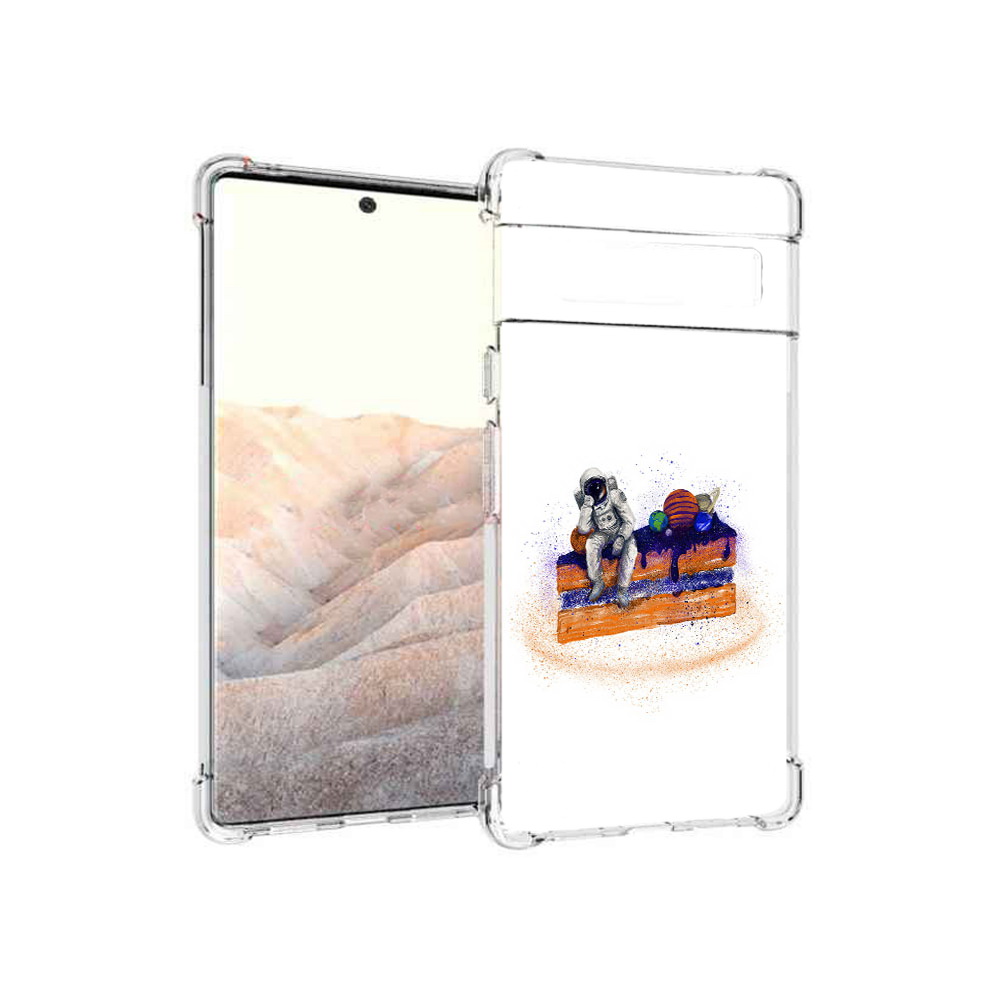 

Чехол MyPads Tocco для Google Pixel 6 Pro торт с планетами, Прозрачный, Tocco