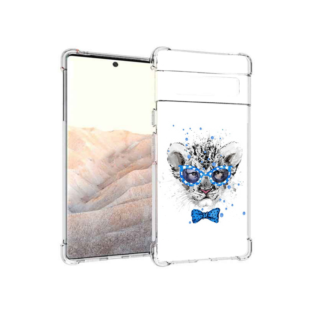 

Чехол MyPads Tocco для Google Pixel 6 Pro тигренок с бабочкой, Прозрачный, Tocco