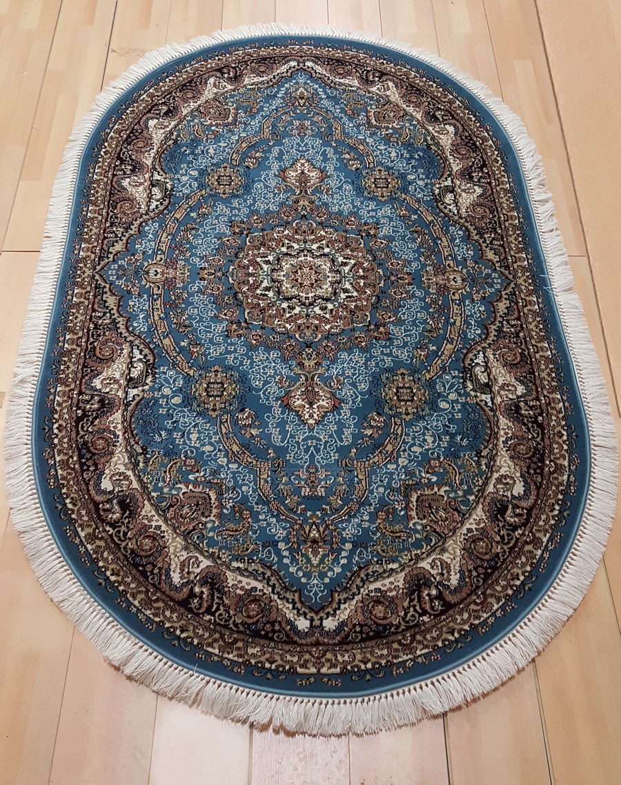 фото Ковер abr prestig 4027a овал голубой 250х350 sofia rugs