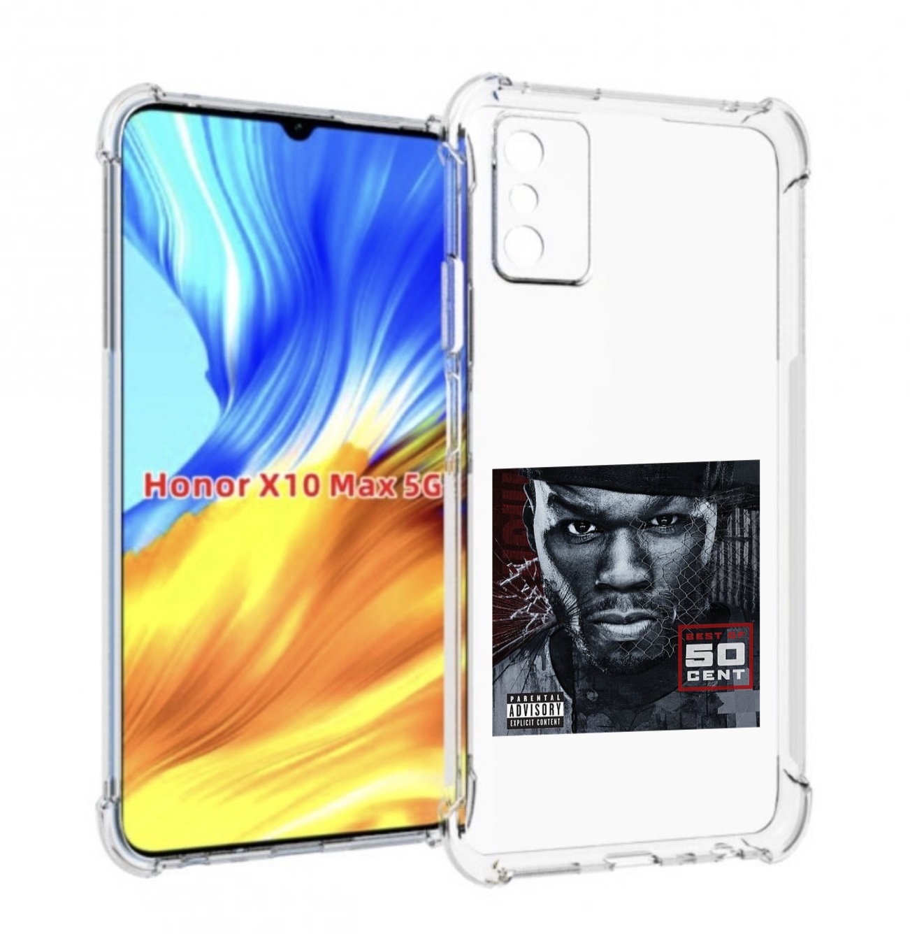 

Чехол MyPads 50 Cent - Best Of для Honor X10 Max, Прозрачный, Tocco