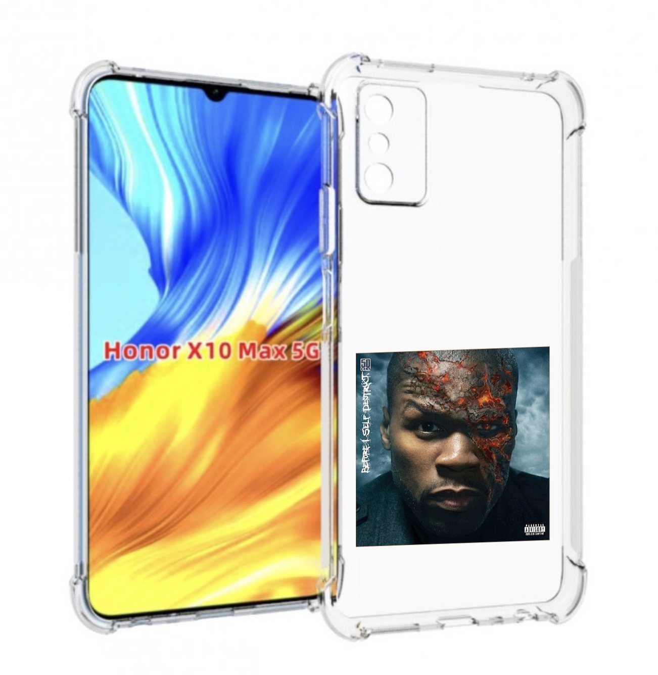 

Чехол MyPads 50 Cent - Before I Self Destruct мужской для Honor X10 Max, Прозрачный, Tocco
