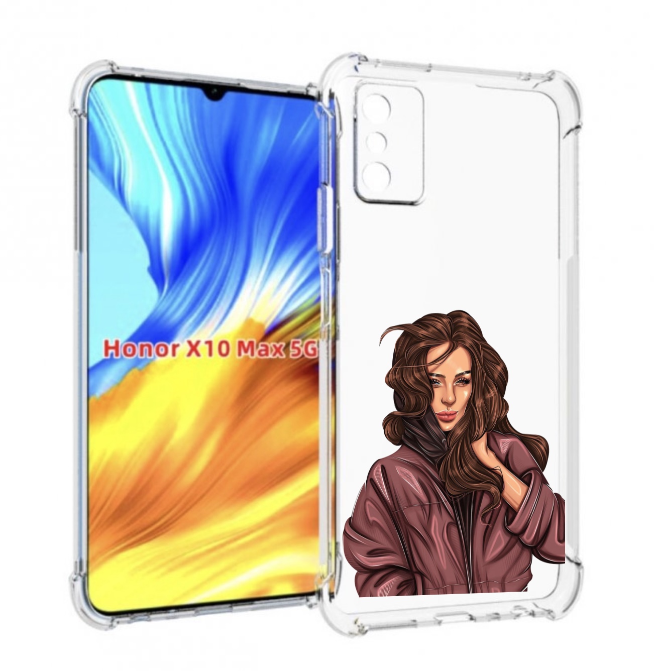 

Чехол MyPads Арт рисунок девушки для Honor X10 Max, Прозрачный, Tocco