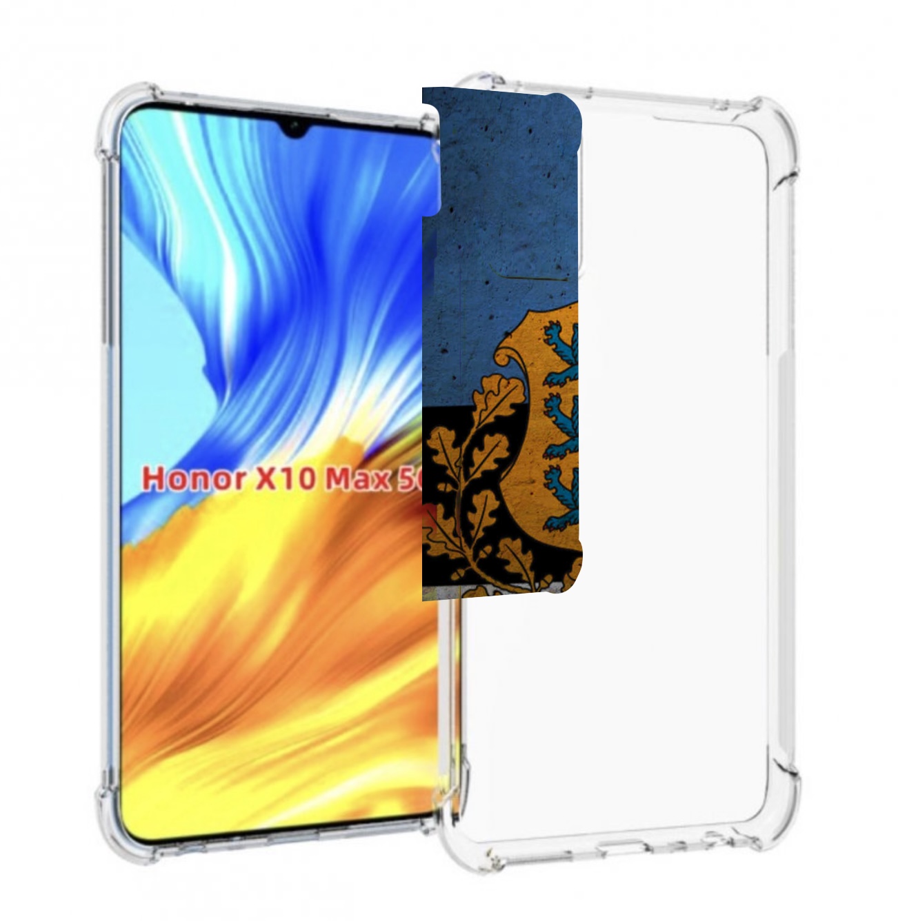 

Чехол MyPads герб флаг эстонии для Honor X10 Max, Прозрачный, Tocco