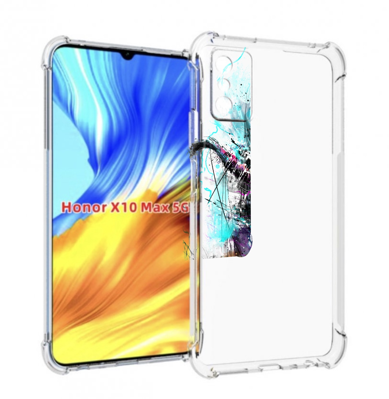 

Чехол MyPads яркий дьявол для Honor X10 Max, Прозрачный, Tocco
