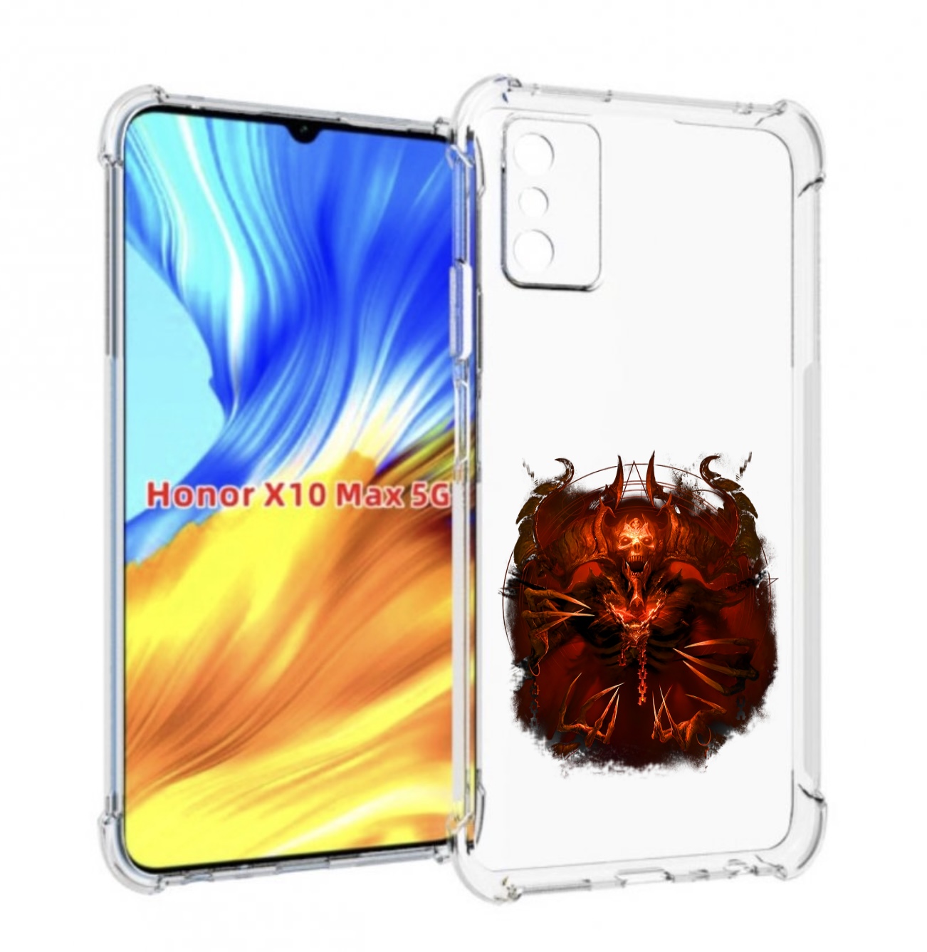 

Чехол MyPads яркий демон для Honor X10 Max, Прозрачный, Tocco