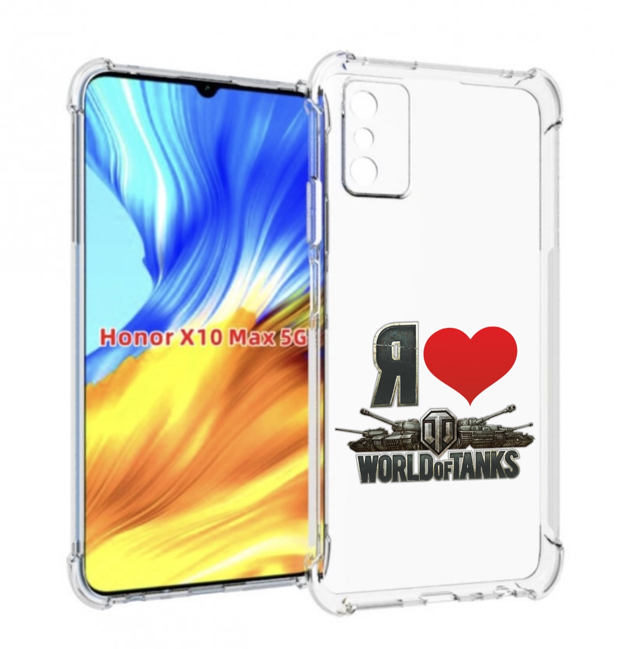

Чехол MyPads я люблю ворлд оф танк для Honor X10 Max, Прозрачный, Tocco