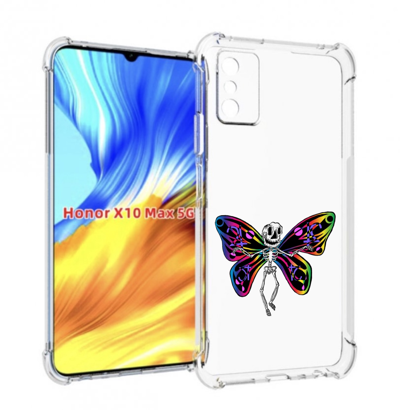 

Чехол MyPads эффект бабочки для Honor X10 Max, Прозрачный, Tocco