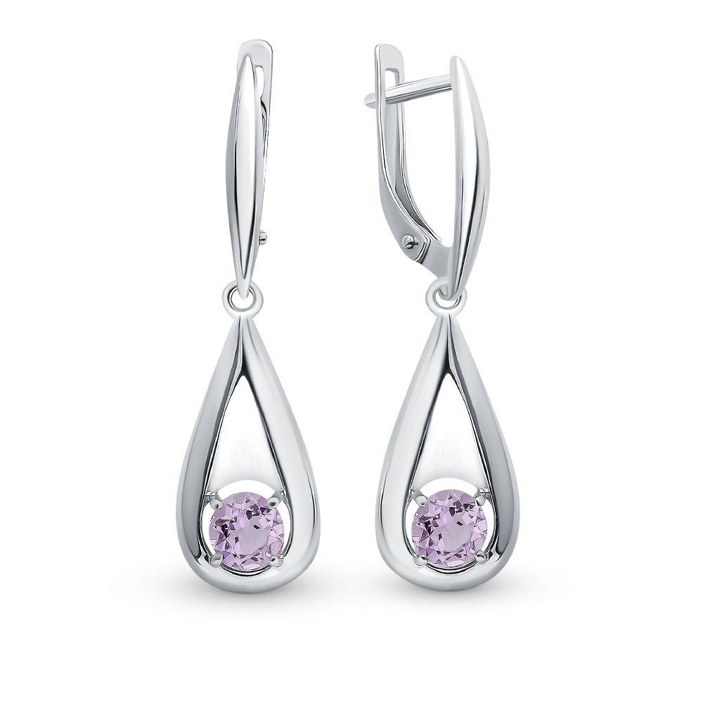 

Серьги из серебра с аметистом 585Gold 702008372, 702008372